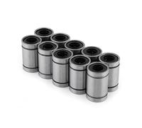 YWBL-WH 10 Rodamientos LM8UU de 8 Mm con Doble Blindaje, Bujes de Bolas de Movimiento Lineal de Alta Calidad para Varilla de 8 Mm, Piezas CNC de Impresora 3D, Rodamientos con Interior de, Exterior