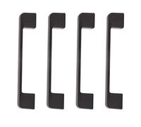YWBL-WH 10 Tiradores de Cajón de Gabinete de Aleación de Aluminio Negro Mate, Tiradores de Empuje con Diseño Ergonómico, Fácil Instalación para Puerta de Ventana de Cajón de Gabinete de