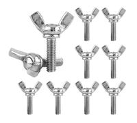 YWBL-WH 10 Tornillos de Ala, Rosca M5, Longitud de Perno de 20 Mm, Accesorio de Cierre de Máquina de Acero Inoxidable 304, con Diseño de Ala para Equipos de Comunicación de