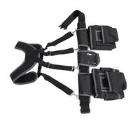 YWBL-WH 12 Bolsillos Organizador de Cinturón de Herramientas Cómodo Cinturón de Herramientas de Electricista con Correa | Carpintero para Electricistas (Nylon, Gris)