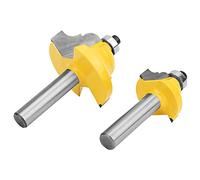 YWBL-WH 2 Brocas de Enrutador de Vástago de 8 Mm, Cabezal de Corte de Aleación YG8, Cortador de Chaflán Duradero para Modelado de Pasamanos y Gabinetes de Carpintería, Adecuado para Líneas de Madera
