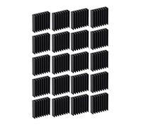 YWBL-WH 20 Disipadores de Calor de Aluminio para Chips de PC y Luces LED, Mini Disipadores de Calor para Componentes Electrónicos con Buena Disipación de, 20 X 20 X 6 Mm para Fuentes de (Con