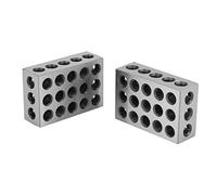 YWBL-WH 2pcs 23 Agujeros Bloques de sujeción Fresado Bloque de sujeción Paralelo 25x50x75mm