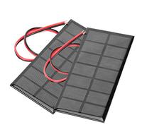 YWBL-WH 2pcs DC3.5V 250MA Mini Panel Solar Celda Epoxi con Cable de 30 Cm, para Cargador de Teléfonos Solares, Juguete Solar de Bricolaje, Lámpara de Paisaje Solar