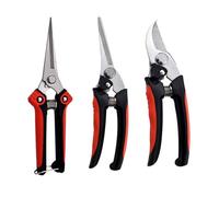 YWBL-WH 3 Tijeras de Podar, Hoja de Acero Inoxidable con Tratamiento de Endurecimiento, de Plástico Antideslizante, Potente Bloqueo de Seguridad de Resorte, Compacto y Ligero, con (3 piezas)