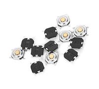 YWBL-WH 300 Piezas Interruptor de Botón Táctil Mini Micro Interruptor Pequeño Material de Latón 4x4x1,5 Mm con Aislante para Llave Remota de Coche Teclado LCD Electrónica