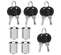YWBL-WH 4 Juegos de Cerradura de Leva de Aleación de Zinc para Archivador, Buzón, Cajón, Cerradura de Puerta Corredera con 2 Llaves para Almacenamiento Seguro, Gabinete, Cajón, Bu (103-20 bloqueo de