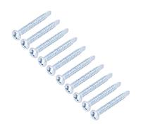 YWBL-WH 50 Tornillos Autoperforantes Galvanizados de 4,2 X 32 Mm, Tornillos Cruzados de Acero Al Carbono, de Cabeza Plana con Revestimiento Resistente a la Oxid (cabeza redonda)