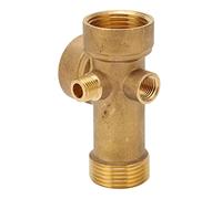 YWBL-WH Accesorio de Tubería de Latón de 5 Puertos, Conector de Tubería de Gas de Aceite de Agua de Latón G1 G1/4, Conector de Junta de a Prueba de Fugas de Presión de 8MPa para