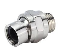 YWBL-WH Adaptador de Cabezal de Ducha Válvula Desviadora de Ducha de Cobre Cepillado y Acero Inoxidable Conexión G1 2 para Uso en Rociador del Baño del Hogar Accesorios de Compactos de 102 G