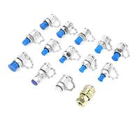 YWBL-WH Adaptador de Prueba Hidráulica, Kit de Acoplamiento de Prueba de Presión de Acero de 14 Piezas para Hidráulico, Accesorios Resistentes a Altas Temperaturas para Medidores y Muestreo de Aceite