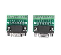 YWBL-WH Adaptador de Terminal de Tornillo DB9 Macho a Hembra, Conector PCB de 9 Pines y 9 Orificios con Alto Rendimiento de Conversión para RS232