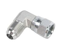 YWBL-WH Adaptador Hidráulico de 3/8 Pulgadas, 37 Grados, Macho Abocinado, Codo Hembra de 90 Grados, Conector Hidráulico para Sistemas de Alta Presión con Construcción de Acero Al Carbono