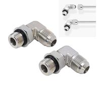 YWBL-WH Adaptador Hidráulico de Codo de 90 Grados Macho a SAE ORB de 1/4 de Pulgada y 37 Grados, Accesorio de Acero Al Carbono de Alta Resistencia con Junta Tórica para Construcción