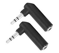 YWBL-WH Adaptador Macho a Hembra de 3,5 Mm, Conector de Conversión de Audio para Auriculares Estéreo en ángulo Recto, 10 Piezas Prácticos Accesorios de Cobre para Espacios Reducidos