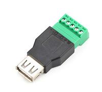 YWBL-WH Adaptador USB, 2PCS Tipo A Hembra Adaptador de Terminal USB ABS y Metal Sin Soldadura Conexión Rápida 5A 300V Baja Frecuencia para Cableado Audio Video Hogar Inteligente