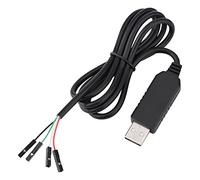 YWBL-WH Adaptador USB a TTL PL2303HX, Cable Conversión USB a RS232 Serial COM para Programación, Descarga Datos, Compatible con 10/11, Negro