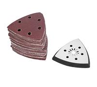 YWBL-WH Almohadilla de Lijado Triangular de 6 Agujeros, 61 Unidades, Interfaz de Lijado de Detalles, Accesorios para Herramientas Multioscilantes