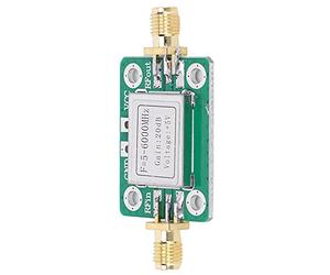 YWBL-WH Amplificador de Potencia del Módulo RF con Estuche Blindado Ganancia de 20 DB 5 a 6000 MHz 50 Ohm 5 V CC Tamaño Pequeño para Integración de Bancos de Pruebas de Amplificación de Señal RF y