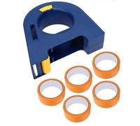 YWBL-WH Aplicador de Cinta para Pintores, Cortador de Cinta Adhesiva de Material ABS con Rodillos de Plástico y Lado de Metal Dentado, para Corte Preciso en Línea Recta en Varias