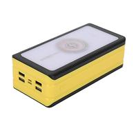 YWBL-WH Banco de Energía Solar, Cargador Portátil ABS de 60000 MAh con 4 Puertos USB, Luz de Emergencia de 66 LED, Entrada Dual para Viajes en Casa, Camping, Senderismo, Uso Al Aire Libre
