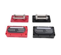 YWBL-WH Barra Colectora Bloque de Distribución de EnergíA de 48 V 150 A con Pernos M8 y Base Retardante de Llama, 12 Terminales de Tornillo para Cableado Seguro en Sistemas de CC