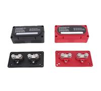 YWBL-WH Barra Colectora de 4 Posiciones, Pernos M10 de Alta Corriente de 300 A, Bloque de Distribución de Energía de Cobre con Base de PC Retardante de Llama, para de Energía Marina