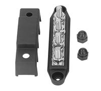 YWBL-WH Bloque de Distribución Actual de 4 Posición DC48V 250A Barra de Bus de Escalera de Latón para Yates de Automóviles de Automóviles M10 Bolzen (Black)