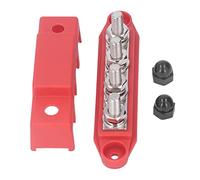 YWBL-WH Bloque de Distribución Actual de 4 Posición DC48V 250A Barra de Bus de Escalera de Latón para Yates de Automóviles de Automóviles M10 Bolzen (Rojo)
