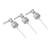 YWBL-WH Bomba Dispensadora, Kit de Boquilla Pulverizadora para Botella de Gel de Ducha ABS con 3 Boquillas, Giro Universal de 360 Grados para Botellas de champú, Loción y (Silver)