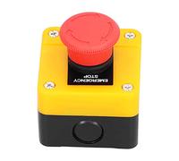 YWBL-WH Botón de Parada de Emergencia, Interruptor de Hongo Rojo 1NO 1NC ABS + Aleación de Aluminio 10A Impermeable para Circuitos de Control Industrial y de Ascensores