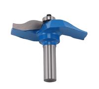 YWBL-WH Broca Enrutadora de Panel Elevado Ogee, Herramienta Cortadora de Carpintería para Puerta de Gabinete, Azul, 12x76,2mm, con Punta de Aleación YG8 para Dar Forma a Paneles de