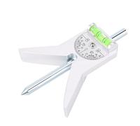 YWBL-WH Buscador de Centros de Tuberías, Base en Forma de Y de 4 Pulgadas, Herramienta de Marcador de Tuberías con Dial Ajustable, Transportador de Burbujas, con Escala en Pulgadas Y