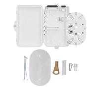 YWBL-WH Caja de Distribución de Fibra, Caja de Conexiones de Fibra óptica Montada en la Pared ABS IP65 de 4 Núcleos con Bandeja de Empalme, para Uso Interior y Exterior