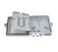YWBL-WH Caja de Distribución de Fibra óptica, Caja de Distribución ABS FTTH Divisora óptica Impermeable de 12 Núcleos para Montaje Interior en Pared de Poste Exterior, Gestión de Fibra PLC SC FC