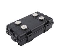 YWBL-WH Caja de Llaves Magnética Caja de Almacenamiento con Montaje Magnético de ABS 21 X 13 X 5,7 Cm Diseño de Imán Doble Impermeable con Bloqueo de Seguridad Almohadilla de Espuma para Uso en el