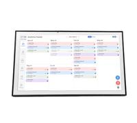 YWBL-WH Calendario Digital Inteligente de 21,5 Pulgadas Pantalla Táctil WiFi Planificador Familiar Pantalla IPS 1920x1080P con Sincronización Calendario Google, para Gestión de (Enchufe de la UE