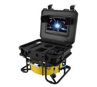 YWBL-WH Cámara de Alcantarillado 30M 1080P Cámara de Inspección de Tuberías de Drenaje con Pantalla IPS de 9 Pulgadas IP68 DVR Resistente Al Agua 32GB de Almacenamiento para (Enchufe europeo 800W)