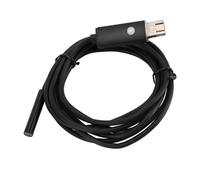YWBL-WH Cámara de Serpiente con 6 Luces LED Ajustables Cable Semi Rígido IP67 Cámara de Inspección USB Resistente Al Agua para Mantenimiento del Aire Acondicionado (Black 5m / 16.4ft Hardwire)