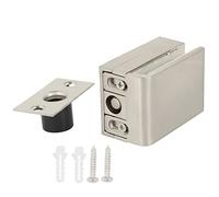 YWBL-WH Cerradura de Puerta de Vidrio, Pestillo de Puerta de Baño de Aleación de Latón y Zinc para Puertas de Vidrio de 8-12 Mm de Espesor, Fácil Instalación con Placa de Bloqueo y Tornillos