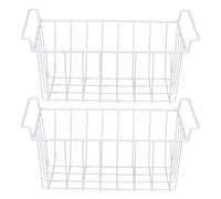 YWBL-WH Cesta para Congelador con Alambre de Acero y Recubrimiento de PE, | Diseño que Ahorra Espacio, Construcción Resistente de Metal, Ideal para Organizar Refrigeradores, Gabinetes y encimeras.