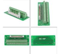 YWBL-WH Conector de Bloque de Terminales de Encabezado Macho, Placa de Conexión PLC IDC40P de 40 Pines Módulo de Fuente de Alimentación de Interfaz de Montaje en Riel Din, Montaje en Riel Din,