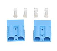 YWBL-WH Conector de la Batería de 2 Piezas 50A Kit de Enchufe de Alambre de Alambre de Desconexión Rápida Liviana para Carreras, Camiones - Terminales de Cobre Plateado, Trabajo Exquisito (Blue)