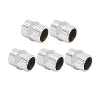 YWBL-WH Conector de Pezón de Rosca de Acero Inoxidable Conector de Tubería de Pezón Hexagonal Macho G3 4 Pulgadas 1 Pulgada OD 3,4 Cm de Longitud para Calentamiento de Agua Gas Hardware Uso 5 Unidades