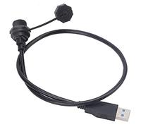 YWBL-WH Conector USB, Toma de Corriente Macho USB 3.0 Hembra Tipo C Resistente Al Agua 30V 1.5A para Dispositivos IoT de Equipos Al Aire Libre (0.tío)