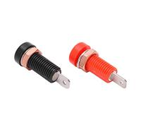 YWBL-WH Conectores Tipo Banana, Material de Latón Poste de Unión para Montaje en Panel de 4 Mm para Altavoces e Instrumentos Electrónicos, 10 Piezas Conector Tipo Banana Rojo Negro con Aislamiento