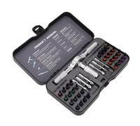 YWBL-WH Conjunto de Destornillador de Trinquete de 58 Dientes, Juego de Bits Magnético, Diseño Ergonómico y Anillos Codificados por Colores, Torsión de 50n.m, Brocas de Acero 38xs2