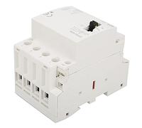 YWBL-WH Contactor de CA 4P 63A, Contactor de CA Manual en Riel DIN Diseño de Extinción de de Gas de 400 VCA, 4NO o 2NO 2NC, IP20 para Caja de Distribución Doméstica y Uso de Control Eléctrico (4NO)