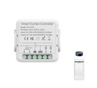 YWBL-WH Controlador de Cortina Inteligente 4 Uds Wi Fi Interruptor de Módulo Inteligente con Función de Sincronización de Control de Voz para Casa Hotel Apartamento Oficina (1 APLICACIÓN)