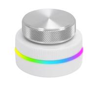 YWBL-WH Controlador de Perilla Personalizado, Perilla de Control Multimedia Bluetooth USB C con Luz RGB para Reproductores de Música y Usuarios de PC